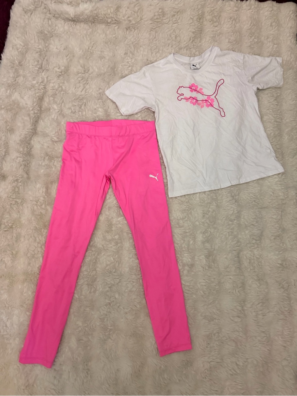 Puma Girls Neon Pink Active Leggings